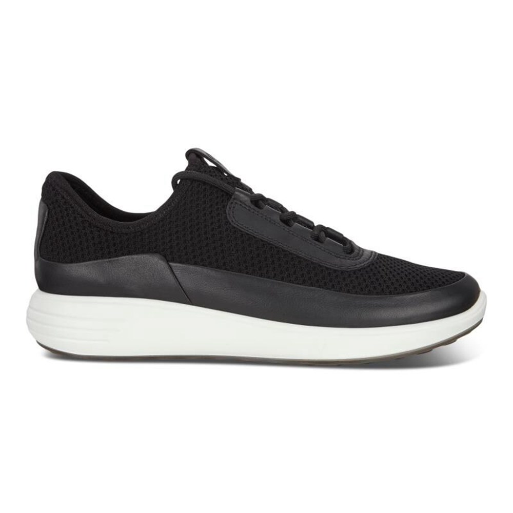 ECCO Womens Sneakers Black - Soft 7 Runner - QYK-975163